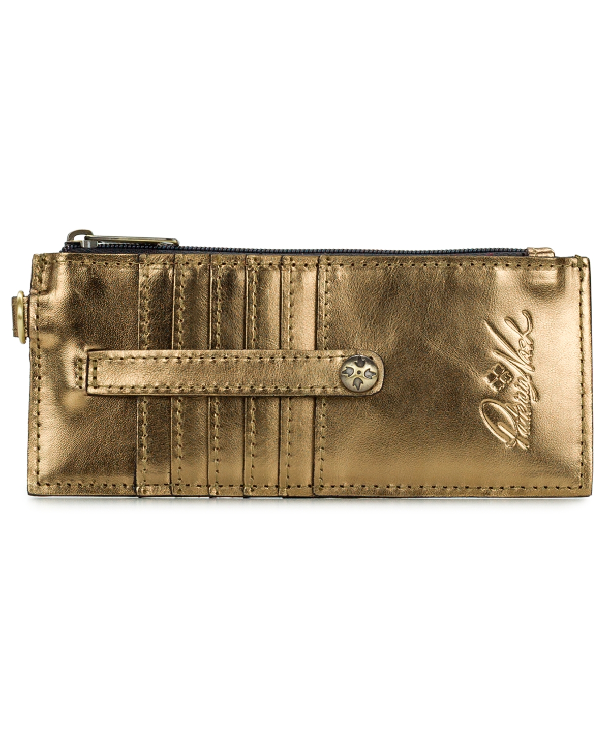 Patricia Nash Alanna Boxed Leather Wallet In Gold
