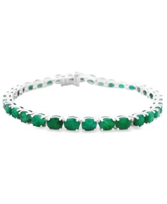 Oval Sapphire Bracelet (11-3/4 ct. t.w.) in Sterling Silver (Also Available in Emerald)