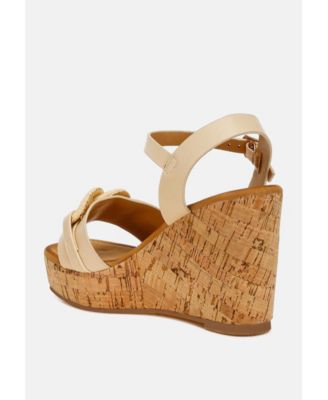 Womens Emelda Chain Link Detail Wedge Sandals