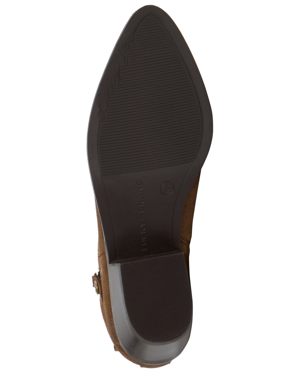 Lucky Brand Women's Ailein Pointed Toe Zipper Ankle Booties In Brown