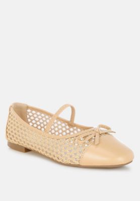 Women's Omela Woven Bow Detail Ballerinas