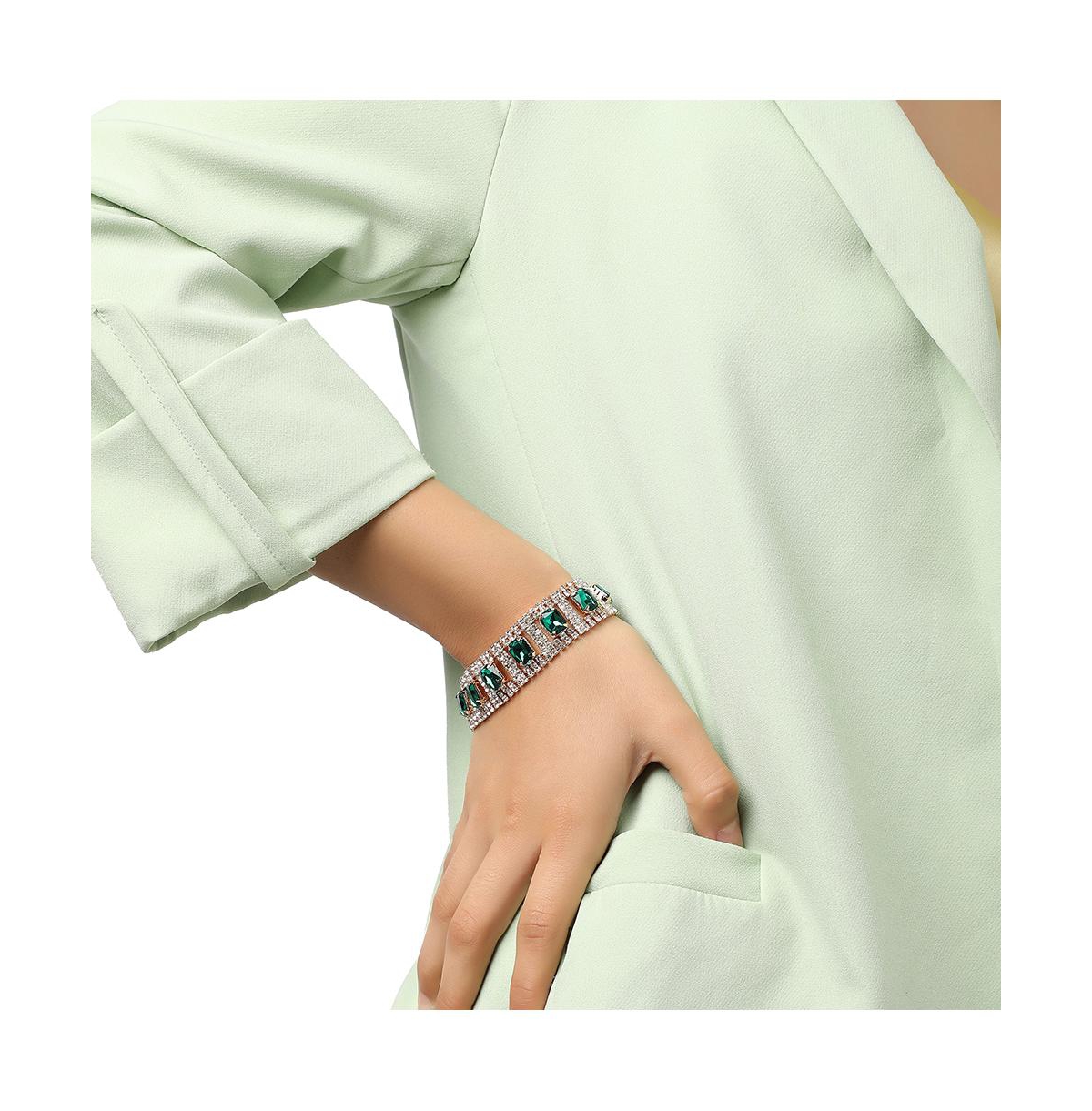 Sohi Gold-plated Stones Bracelet In Gold