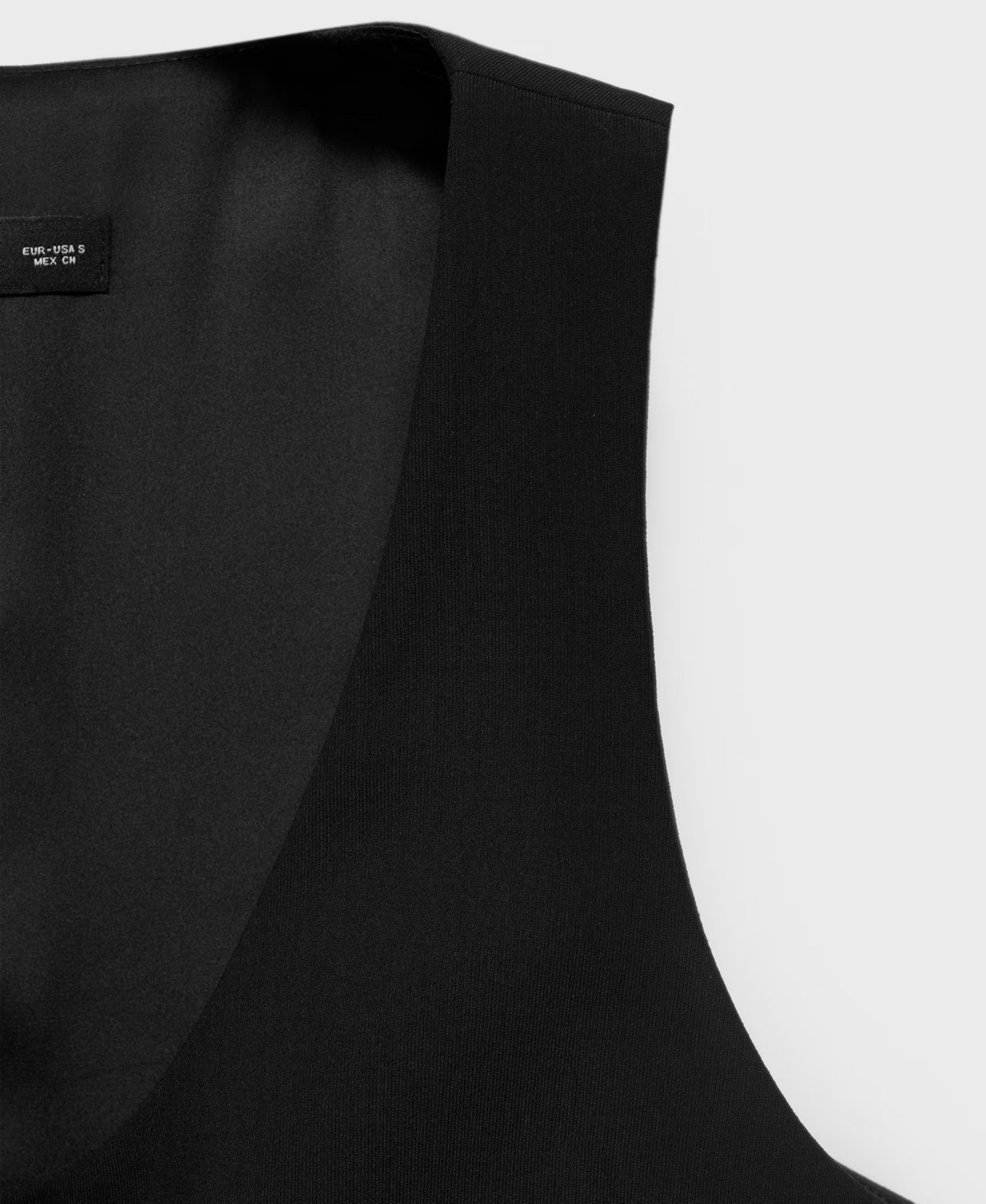 Mango Scoop Neck Vest In Black