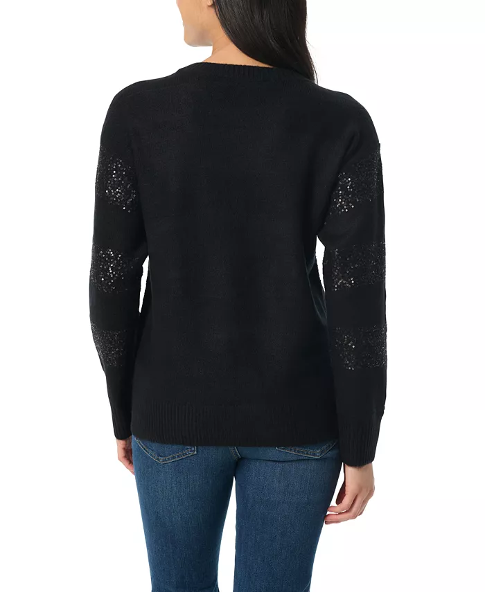 Women's Juliette Striped Sequin Long Sleeves Sweater - thumbnail 9