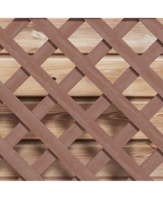 Outsunny Wood Planter Box with Trellis