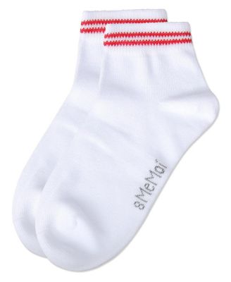 Big Girls Ziggy Double Ring Cotton Blend Anklet Sock