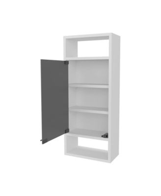 1Pc MDF Steel Mirrored Doors, Open Storage & Water-Resistant Finish Medicine Cabinet