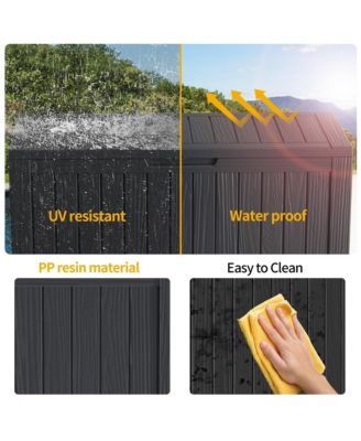 - 46.3'' W 80 Gallons Water Resistant Resin Lockable Deck Box