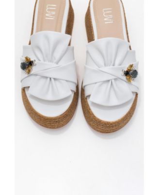 Shara Braided Bow & Bee Buckle Platform Sandal (Women)