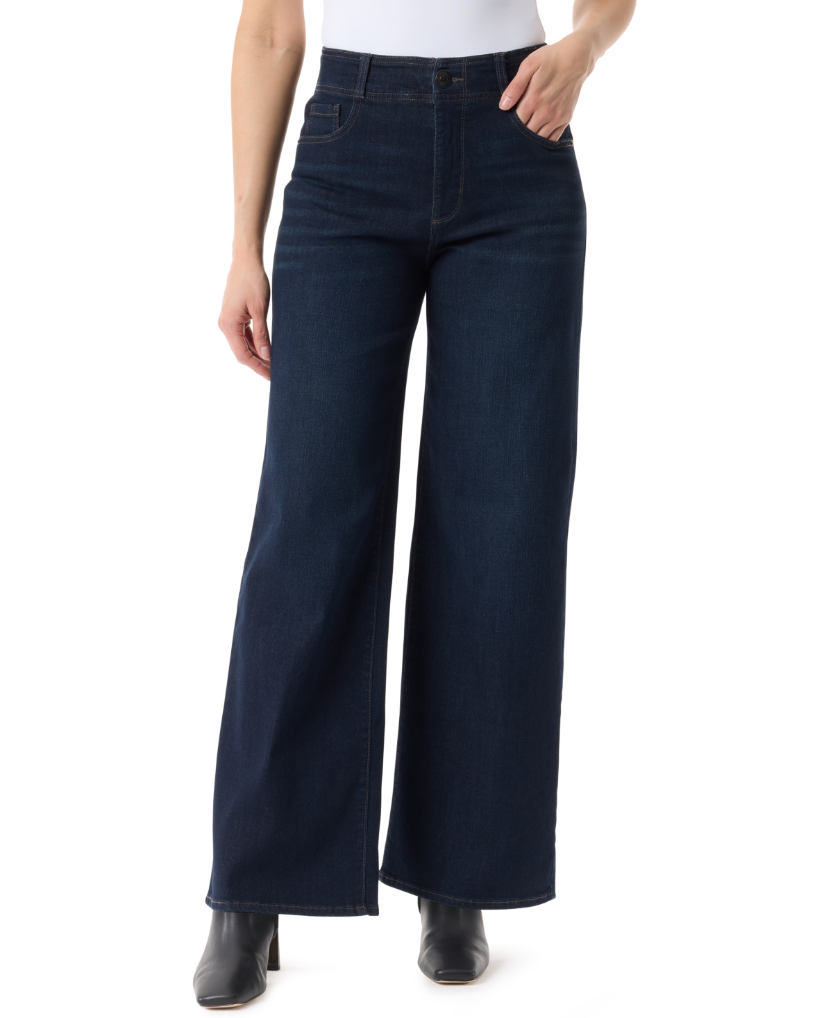 Gloria Vanderbilt Women's Tummy Sculpt Wide Leg Jeans In Blue