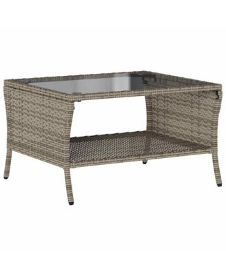 Garden Sofa Grey PE rattan 2-Seater Water-resistant materials