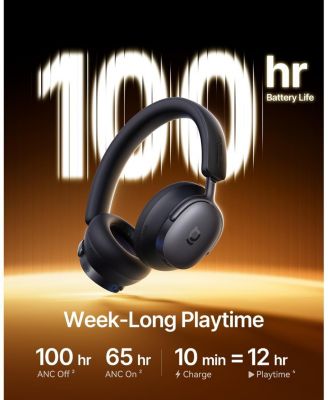 Inspire XH1 ANC Headphones, Sound by Bose, Dolby Audio, Adaptive ANC, Hi-Res Audio, 100H Playtime, Cosmic Black
