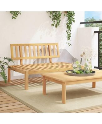 Pallet Middle Sofa Natural Wood Solid Acacia Wood