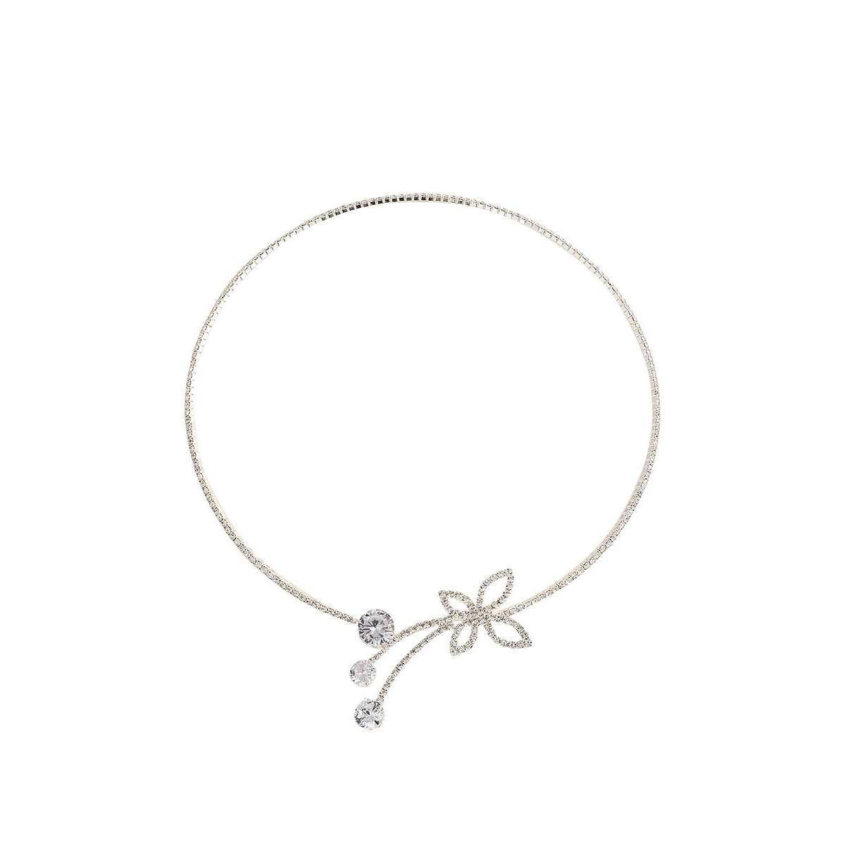Sohi Women's Silver Bling Butterfly Necklace In Silver