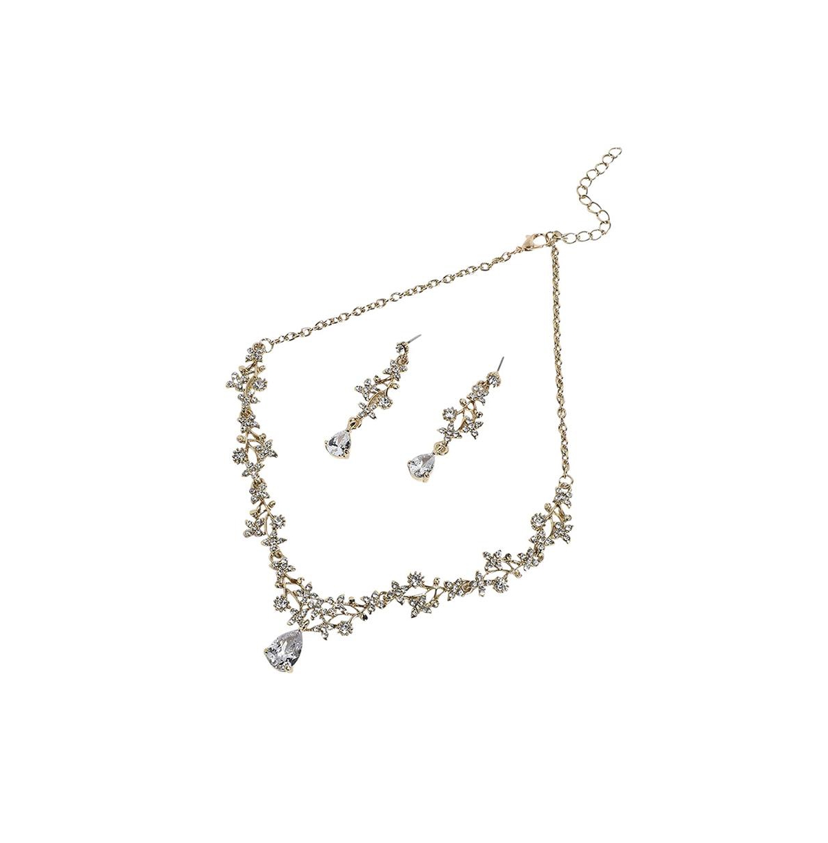 Sohi Glamorous Jewel Jewellery Set - Purple