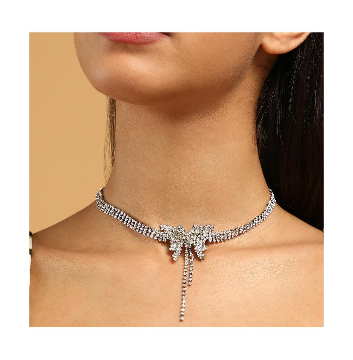 Sohi Women's The Bijou Papillon Collar Necklace