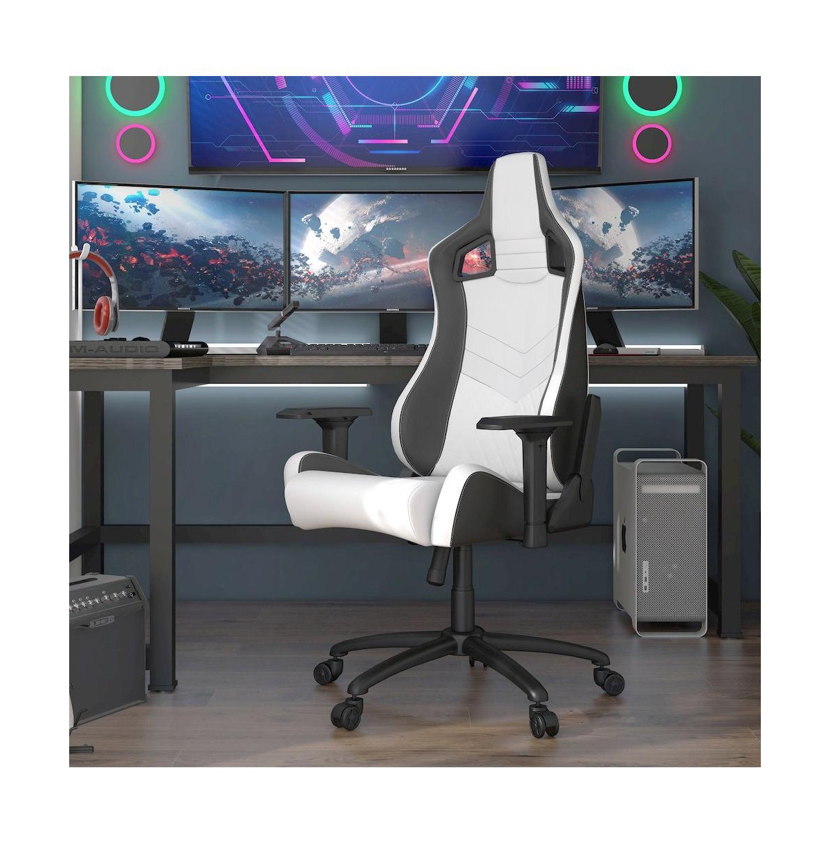 Enitial Star Singe Faux Leather Adjustable Gaming Chair