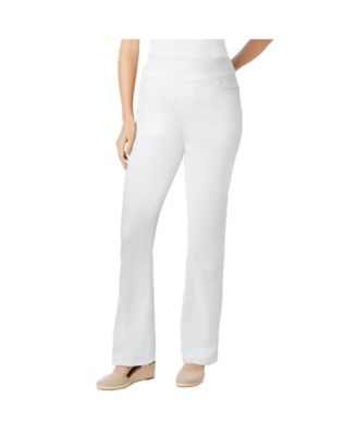 Women's Within Flex-Fit Pull-On Bootcut Gap-Free Stretch Denim Jeans