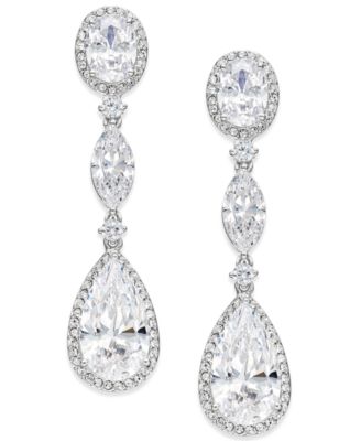 Eliot Danori Oval Crystal Drop Earrings 