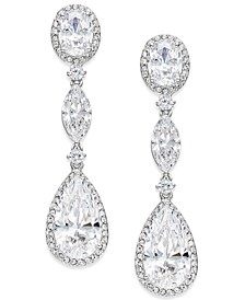 Oval Crystal Drop Earrings, Created for Macy's