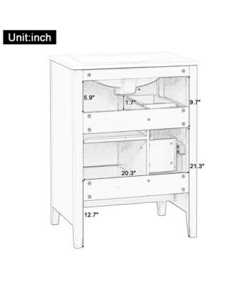 Bathroom Vanity with Storage Adjustable Shelf MDF Rubberwood Removable Dividers Dark Green Finish