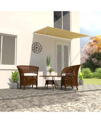 Awning Yellow and White