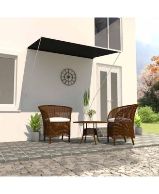 Awning Anthracite Steel frame 78.7x59.1 in Retractable Awning