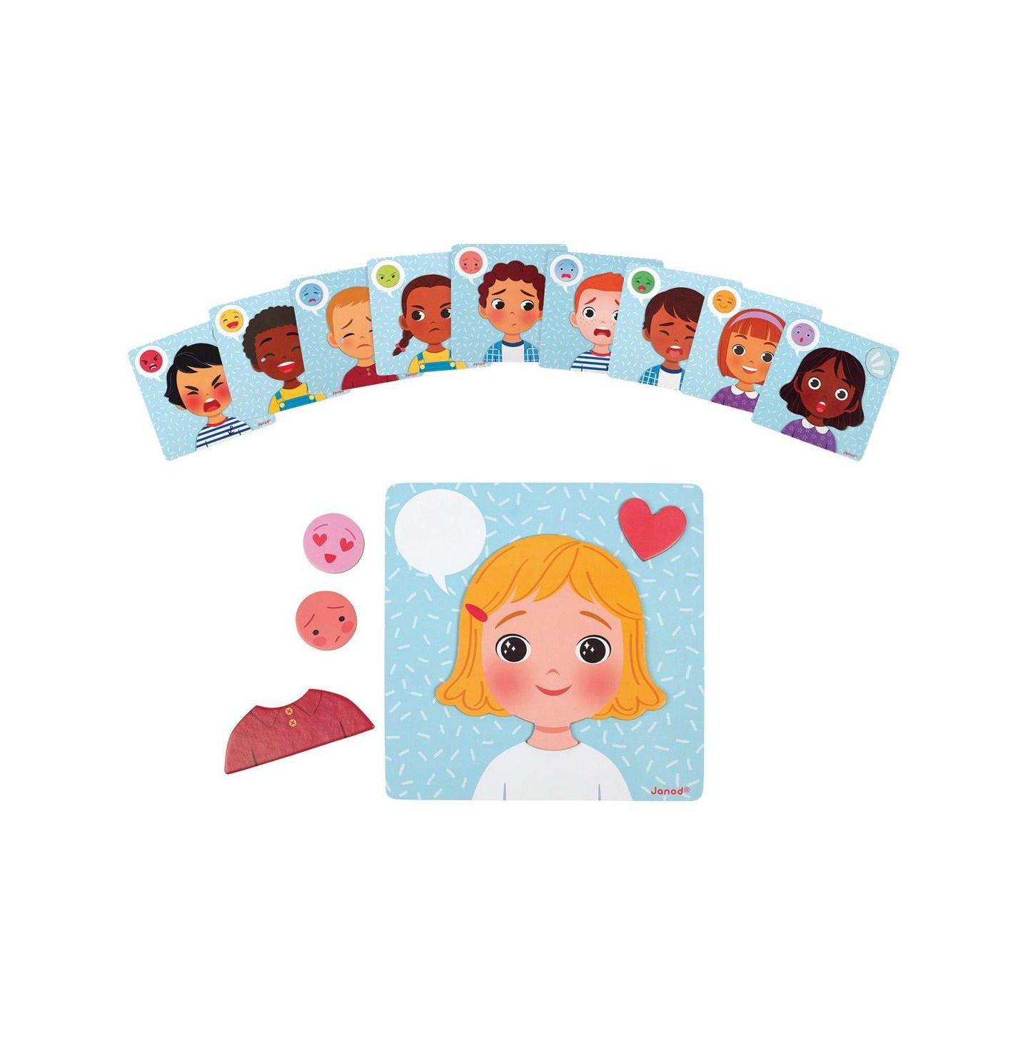 Детские игрушки Janod Magnetic Emotions Recognition Set, цвет: Разноцветный — фото 3