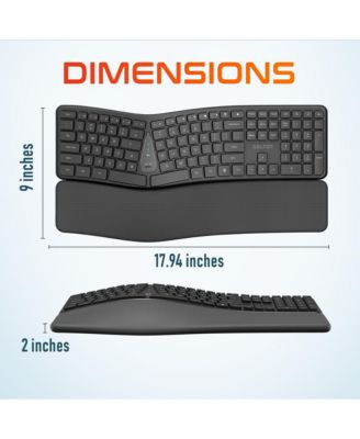 KB250 Ergonomic Wireless Keyboard with Wrist Rest Pad (DKBE250-WB)