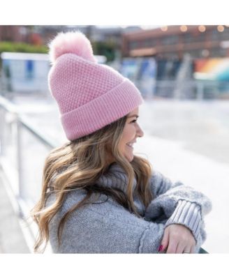 Women's Pom Pom Beanie - Pink