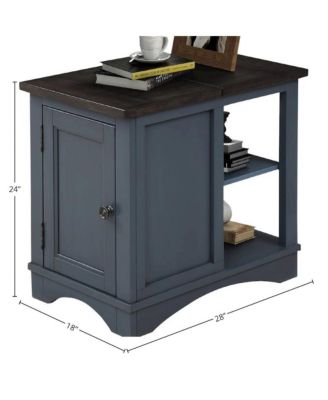 Americana Modern - Denim Cocktail Table with 2 Chairside Tables