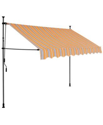Retractable Awning Yellow and Blue