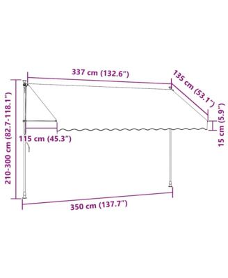Retractable Awning Yellow and Blue