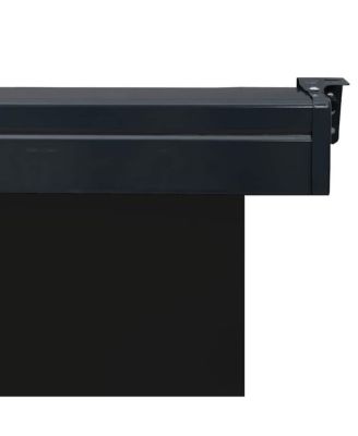 Balcony Side Awning Black Steel, Aluminum, Polyester 41.3 x 98.4 in