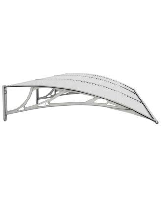 Door Canopy Grey Polycarbonate, ABS, Aluminum 118.1 x 39.4 in
