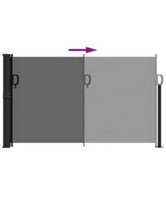 Retractable Side Awning Anthracite Polyester with PU coating