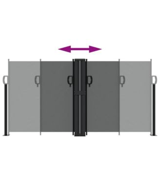 Retractable Side Awning Anthracite Polyester with PU coating