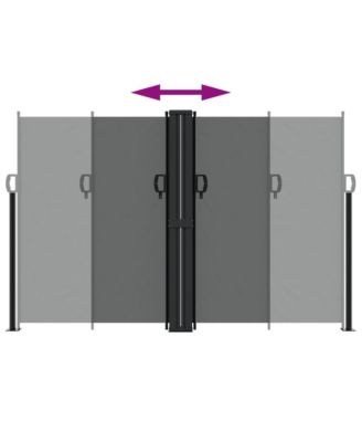 Retractable Side Awning Anthracite 100% polyester with PU coating