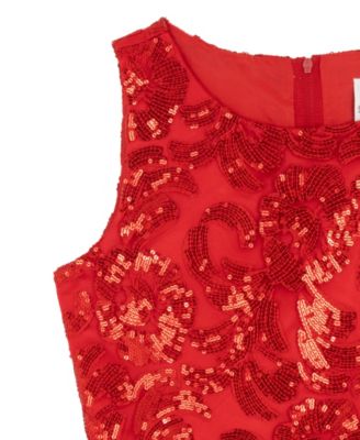 Girls' 7-16 Embroidered A-Line Hi-Low Dress