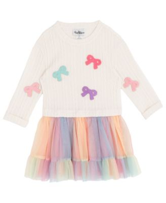 Rare Editions - Girls 2T-6X Cable Knit Sweater Tutu Dress