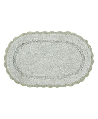 Crochet Cotton Bath Rug, 21" x 34"