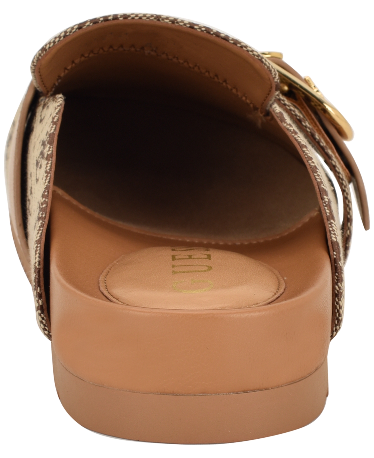 Guess Womens Galavanta Buckle Slip-on Flat Clogs In Multi