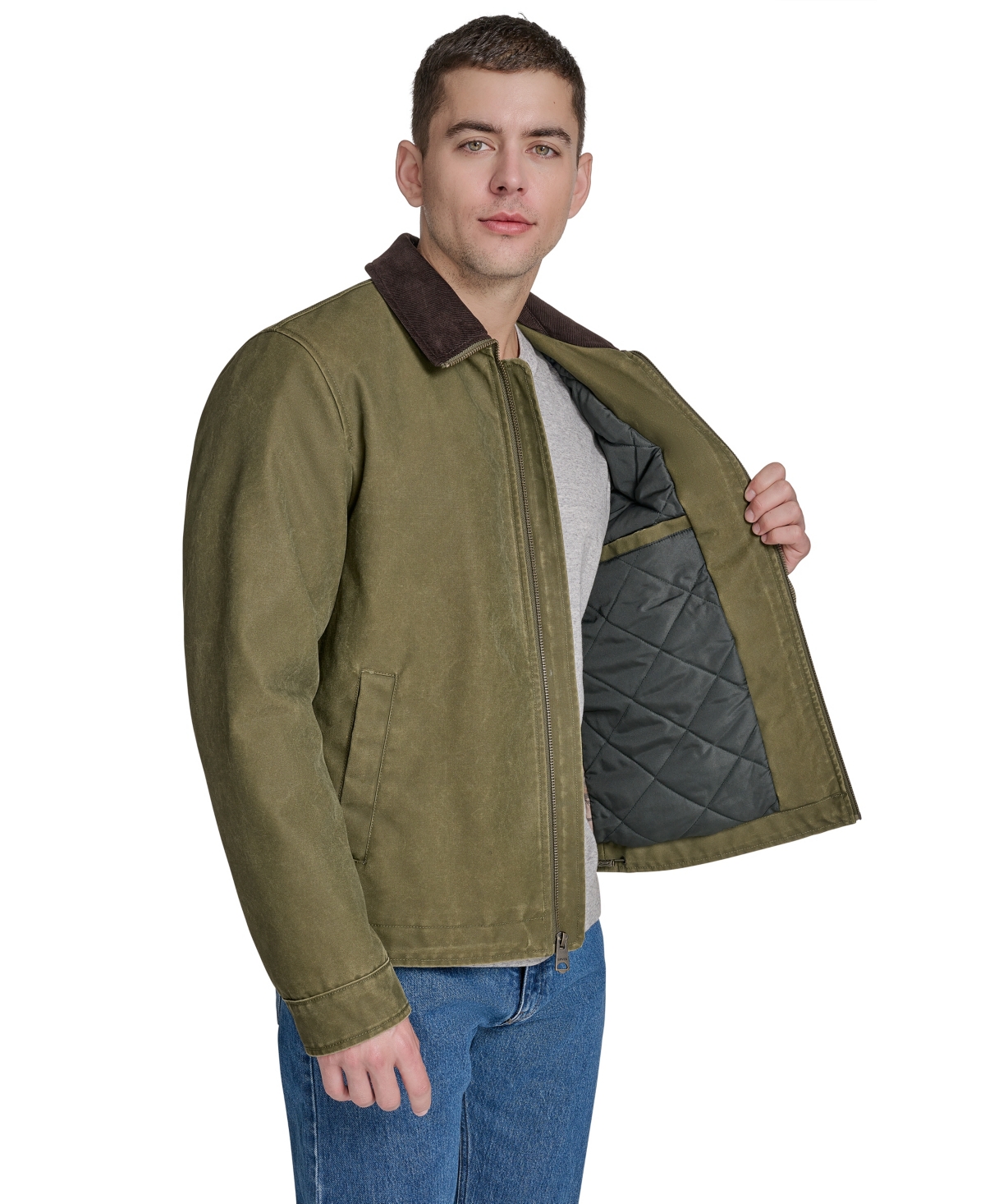 Levi's Men's Corduroy Collar Depot Jacket In Green