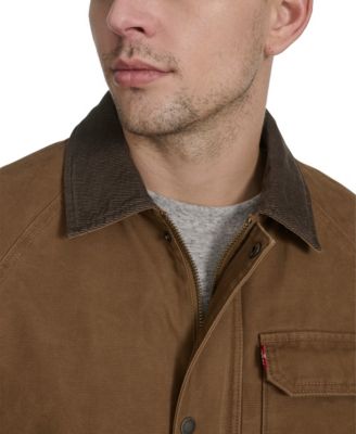 Men's Cotton Canvas with Corduroy Collar Barn Jacket 