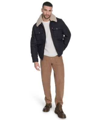 Men's Wool Blend Depot Sherpa Collar Jacket 