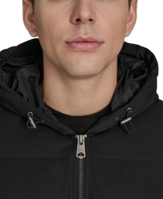 Men's Quilted Bomber with Hood Jacket