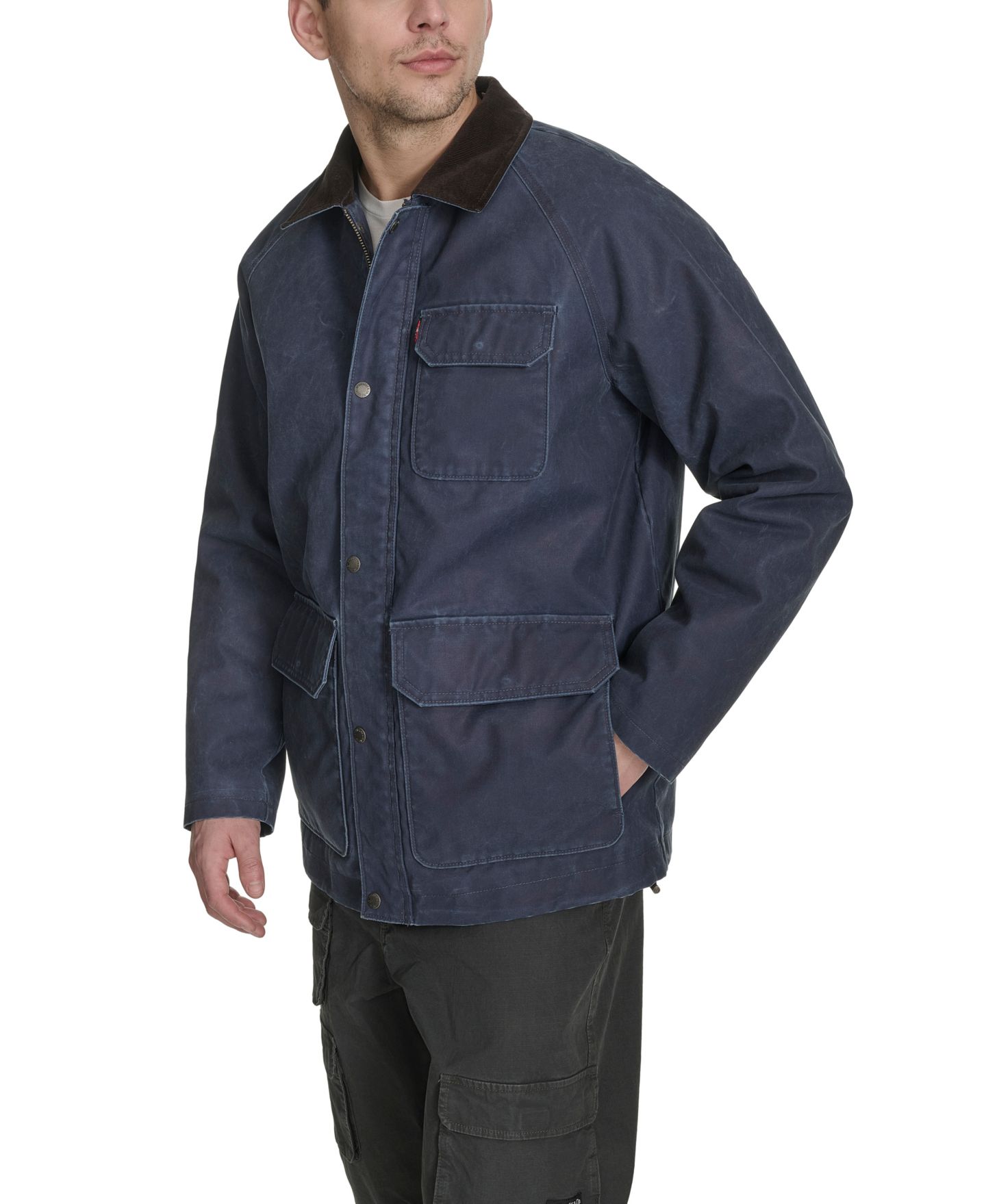 Мужская куртка Levi's Corduroy Collar Barn, цвет: Тёмно-синий — фото 2