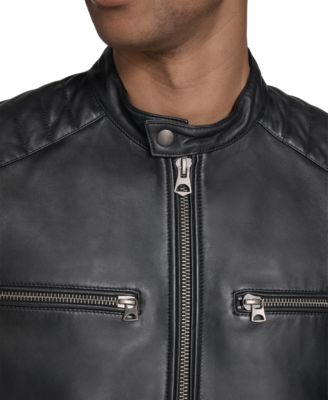 Men's Leather Racer Jacket