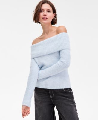 Hippie Rose - Juniors' Marilyn Off-the-Shoulder Sweater