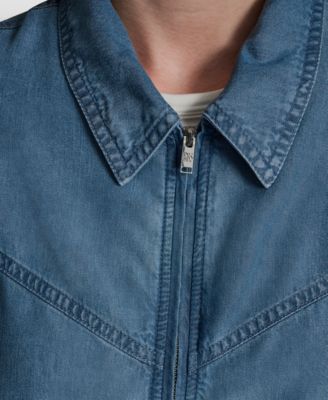 Women's Chambray Zip-Front Bomber Jacket